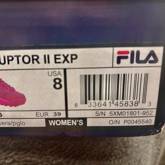 Fila Disruptor II Premium Women Casual Platform Shoe Hot Pink Sneaker SZ 8 - Picture 5 of 5